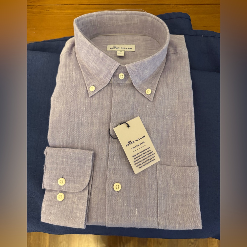 NWT Peter Millar Men's Crown Cool Stretch Button Up